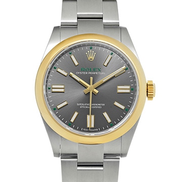 ロレックス オイスターパーペチュアル 100周年 134303 スレート メンズ 時計 【中古】【wristwatch】