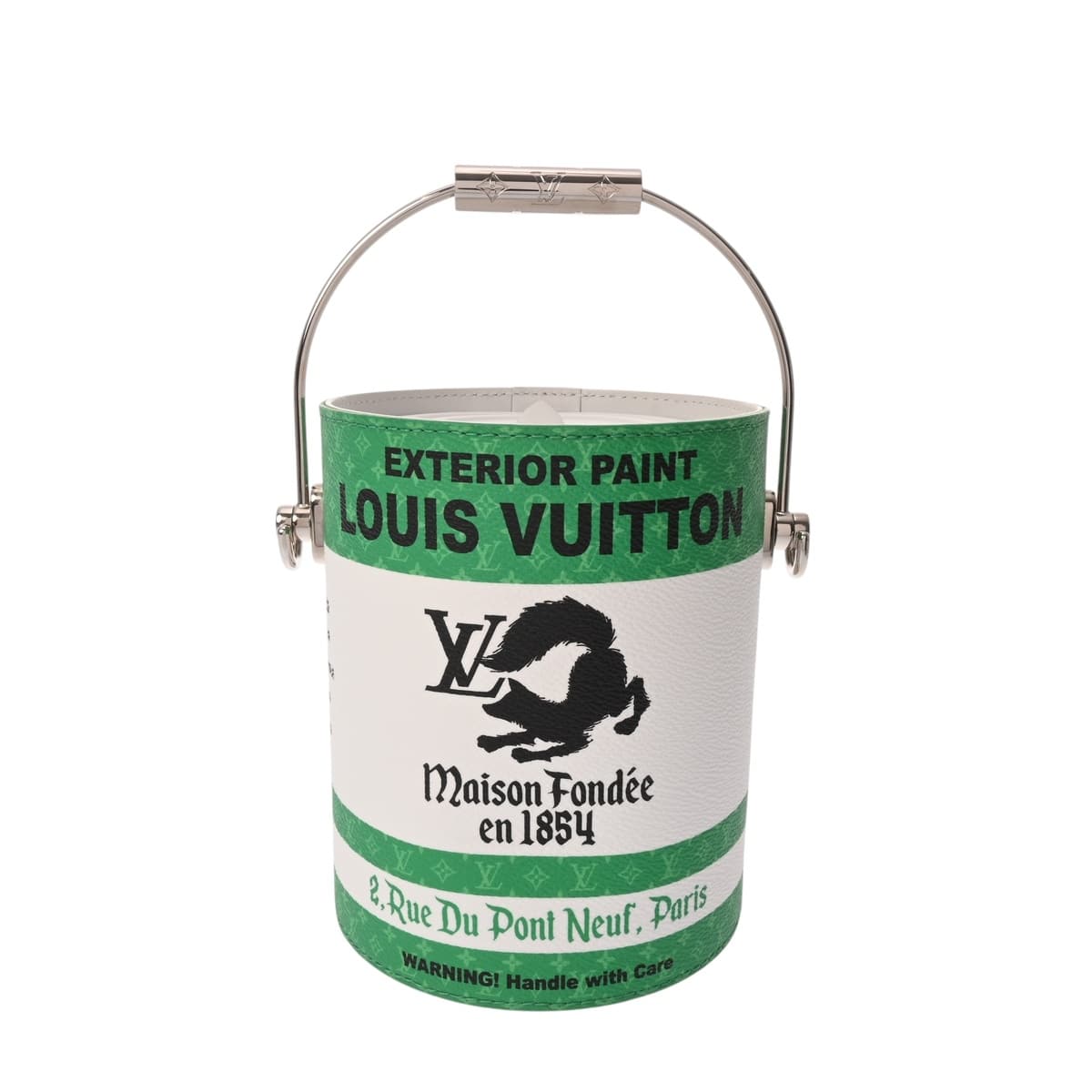 ルイ ヴィトン LV ペイント カン グリーン M81592 キャンバス/レザー メンズ バッグ 【中古】【bag】