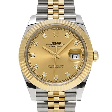 ロレックス デイトジャスト 41 126333G シャンパン/ダイヤモンド メンズ 時計 【中古】【wristwatch】