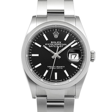 ロレックス デイトジャスト 36 126200 ブライトブラック メンズ 時計 【中古】【wristwatch】