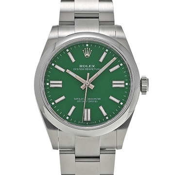 ロレックス オイスターパーペチュアル 41 134300 グリーン メンズ 時計 【中古】【wristwatch】