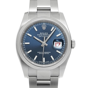 ロレックス デイトジャスト 116200 ブルー メンズ 時計 【中古】【wristwatch】