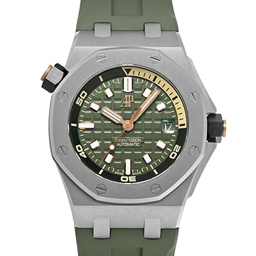 オーデマ ピゲ ロイヤルオーク オフショア ダイバー 15720ST.OO.A052CA.01 カーキグリーン メンズ 時計 【中古】【wristwatch】