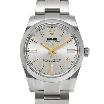 ロレックス オイスターパーペチュアル 34 124200 シルバー ユニセックス 時計 【中古】【wristwatch】