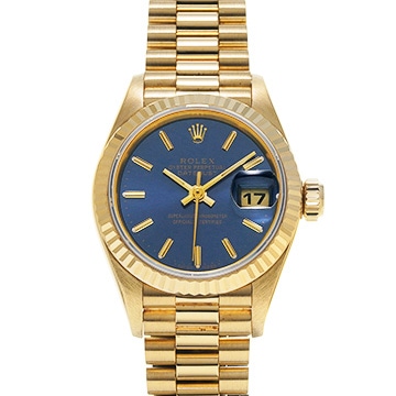 ロレックス デイトジャスト 69178 ブルー レディース 時計 【中古】【wristwatch】