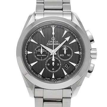 オメガ シーマスター アクアテラ コーアクシャル GMT クロノグラフ 231.10.44.50.06.001 グレー/ブラック メンズ 時計 【中古】【wristwatch】