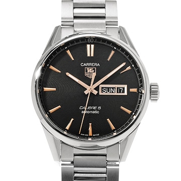 タグ ホイヤー カレラ キャリバー5 デイデイト WAR201C.BA0723 ブラック メンズ 時計 【中古】【wristwatch】