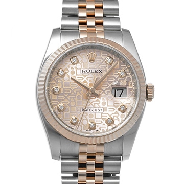 ロレックス デイトジャスト 36 116231G ピンクコンピュータ/ダイヤモンド メンズ 時計 【中古】【wristwatch】