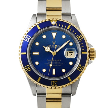 ロレックス サブマリーナ デイト 16613 ブルー メンズ 時計 【中古】【wristwatch】