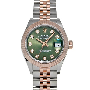 ロレックス レディ デイトジャスト 28 279171G オリーブグリーン/ダイヤモンド レディース 時計 【新品】【wristwatch】