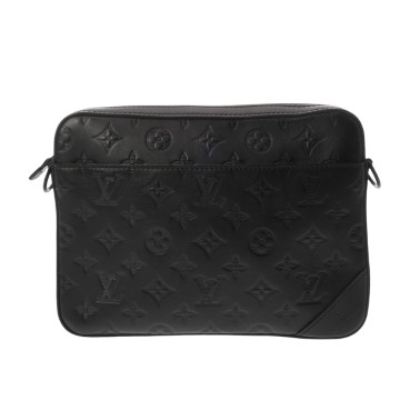 ルイ ヴィトン モノグラムシャドウ デュオ メッセンジャー ノワール M69827 レザー メンズ バッグ 【中古】【bag】