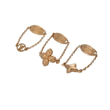 ルイ ヴィトン セット 3 バーグ ブルーミング ゴールド M68377 メタル/ストラス メンズ ジュエリー 【中古】【jewelry】