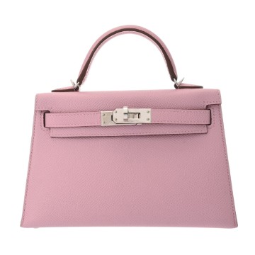 エルメス ミニケリー2 モーヴシルベストル ヴォーエプソン レディース バッグ 【中古】【bag】