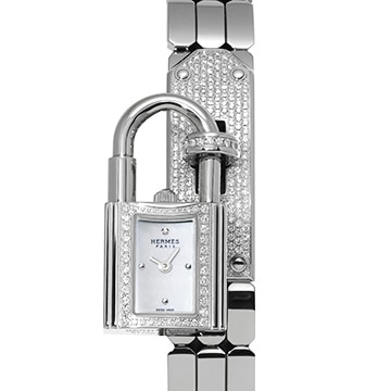エルメス ケリーウォッチ ダイヤ KE4.131 ホワイトシェル レディース 時計 【中古】【wristwatch】