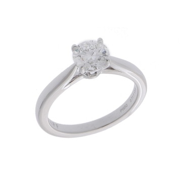 グラフ パラゴン ラウンドダイヤ エンゲージメント リング 0.71ct シルバー RS00 Pt950プラチナ レディース ジュエリー 【中古】【jewelry】