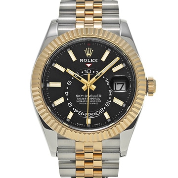 ロレックス スカイドゥエラー 326933 ブライトブラック メンズ 時計 【中古】【wristwatch】