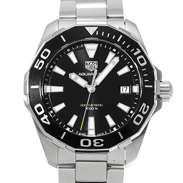 タグ ホイヤー アクアレーサー クォーツ WAY111A.BA0928 ブラック メンズ 時計 【中古】【wristwatch】