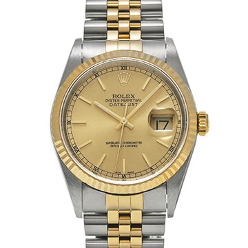 ロレックス デイトジャスト 36 16233 シャンパン メンズ 時計 【中古】【wristwatch】