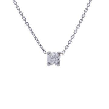 カルティエ Cドゥ ネックレス 0.21ct シルバー CRN7424280 K18ホワイトゴールド WG レディース ジュエリー 【中古】【jewelry】