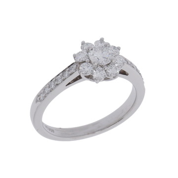 ティファニー フローラリング シルバー Pt950プラチナ レディース ジュエリー 【中古】【jewelry】
