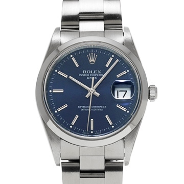 ロレックス オイスターパーペチュアル デイト 15200 ブルー メンズ 時計 【中古】【wristwatch】