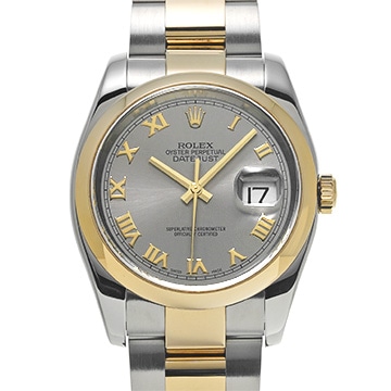 ロレックス デイトジャスト 36 116203 グレー メンズ 時計 【中古】【wristwatch】