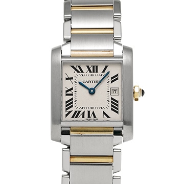 カルティエ タンク フランセーズ MM W51012Q4 シルバー ユニセックス 時計 【中古】【wristwatch】
