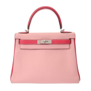 エルメス ケリー 28 内縫い SPオーダー ローズサクラ/ローズティリアン トゴ レディース バッグ 【中古】【bag】