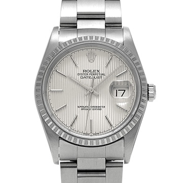 ロレックス デイトジャスト 16220 シルバータペストリー メンズ 時計 【中古】【wristwatch】