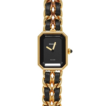 シャネル プルミエール L H0001 ブラック レディース 時計 【中古】【wristwatch】