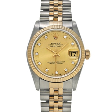 ロレックス デイトジャスト 68273G シャンパン/ダイヤモンド ユニセックス 時計 【中古】【wristwatch】
