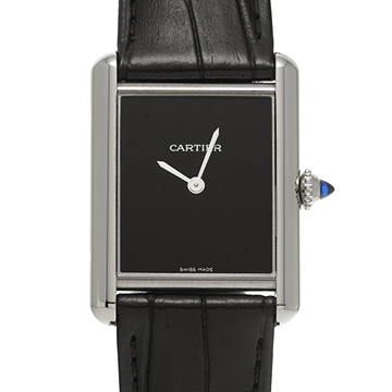カルティエ タンク マスト ドゥ カルティエ LM WSTA0072 ブラックラッカー メンズ 時計 【中古】【wristwatch】