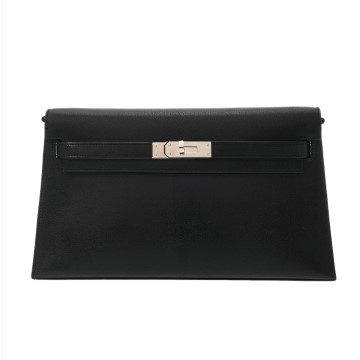 エルメス ケリー エラン ブラック シェーブルシャムキラ ユニセックス バッグ 【中古】【bag】