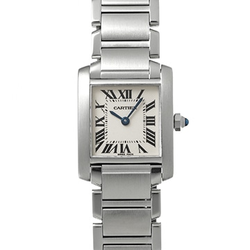 カルティエ タンクフランセーズ SM W51008Q3 シルバー レディース 時計 【中古】【wristwatch】