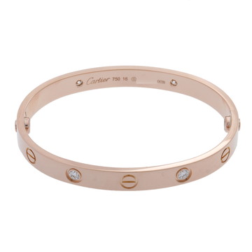 カルティエ ラブブレスレット #16 4PD ゴールド K18ピンクゴールド PG レディース ジュエリー 【中古】【jewelry】