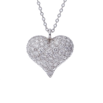 ティファニー ピンチドハート ネックレス シルバー Pt950プラチナ レディース ジュエリー 【中古】【jewelry】