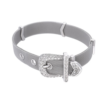 ルカカラーティ メッシュベルトデザイン ブレスレット D1.10ct シルバー K18ホワイトゴールド WG ユニセックス ジュエリー 【中古】【jewelry】