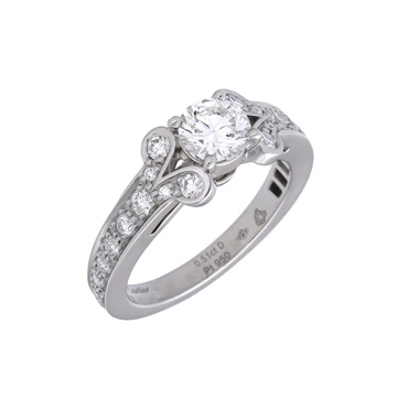 カルティエ バレリーナソリテール リング #47 D0.51 シルバー Pt950プラチナ レディース ジュエリー 【中古】【jewelry】