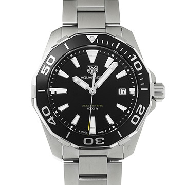 タグ ホイヤー アクアレーサー クォーツ WAY111A.BA0928 ブラック メンズ 時計 【中古】【wristwatch】
