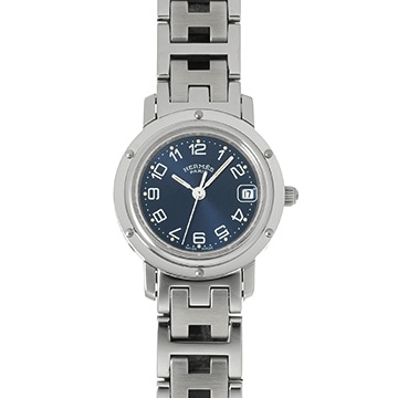 エルメス クリッパー CL4.210 ブルー レディース 時計 【中古】【wristwatch】