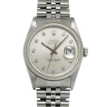 ロレックス デイトジャスト 36 16234G シルバー/ダイヤモンド メンズ 時計 【中古】【wristwatch】