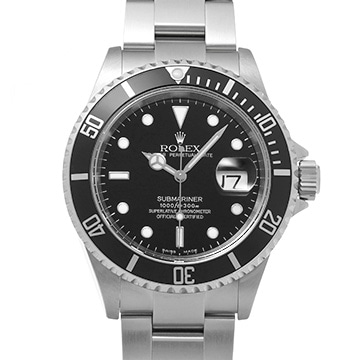 ロレックス サブマリーナ デイト 16610 ブラック メンズ 時計 【中古】【wristwatch】