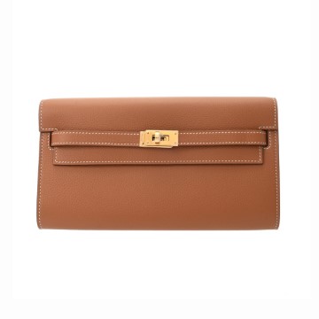 エルメス ケリーウォレットロングトゥーゴー ゴールド エバーカラー レディース 財布 【新品】【purse】