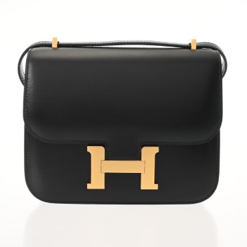 エルメス コンスタンス3 18 ミロワール ブラック ボックスカーフ レディース バッグ 【中古】【bag】