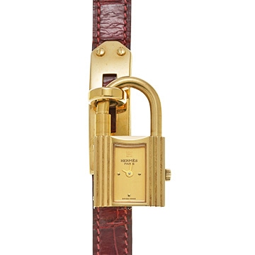 エルメス ケリーウォッチ KE1.201 シャンパン レディース 時計 【中古】【wristwatch】