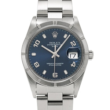 ロレックス オイスターパーペチュアル デイト 15210 ブルー メンズ 時計 【中古】【wristwatch】