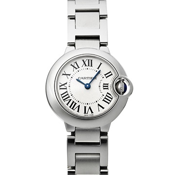 カルティエ バロンブルー ドゥ カルティエ 28mm W69010Z4 シルバー レディース 時計 【中古】【wristwatch】