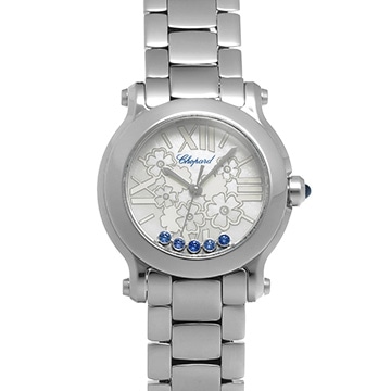 ショパール ハッピースポーツ マークII 278509-3022 ホワイトシェル/サファイア レディース 時計 【中古】【wristwatch】
