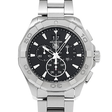 タグ ホイヤー アクアレーサー クォーツ クロノグラフ CAY1110.BA0927 ブラック メンズ 時計 【中古】【wristwatch】