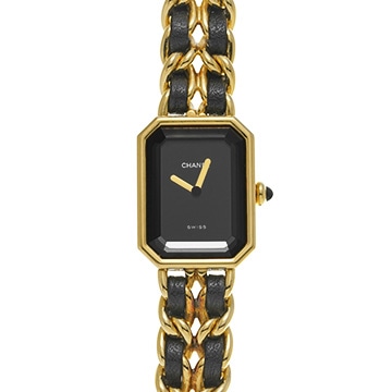 シャネル プルミエール M H0001 ブラック レディース 時計 【中古】【wristwatch】
